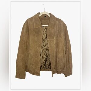 John Ashford Mens 100% Leather Bomber Jacket Brown